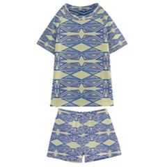 Abstract Pattern Geometric Backgrounds  Kids  Swim Tee And Shorts Set by Eskimos