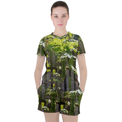 Bitter Melon Women s Tee And Shorts Set by artworkshop