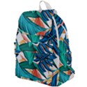 Leaves Tropical Exotic Top Flap Backpack View1