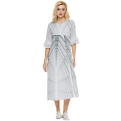 Architecture Building Double Cuff Midi Dress by artworkshop
