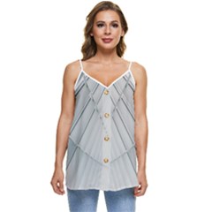 Architecture Building Casual Spaghetti Strap Chiffon Top by artworkshop