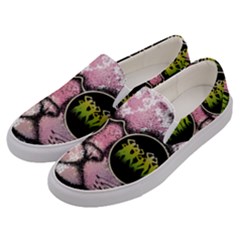 Black-cat-head Men s Canvas Slip Ons by Jancukart
