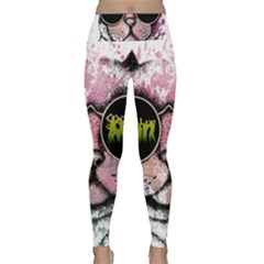 Black-cat-head Lightweight Velour Classic Yoga Leggings by Jancukart