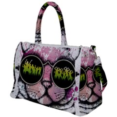Black-cat-head Duffel Travel Bag by Jancukart