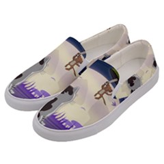 Cat-kitty-mouse-mice-escape-trick Men s Canvas Slip Ons by Jancukart
