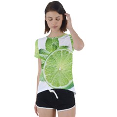 Lemon Clipart Short Sleeve Foldover Tee by Jancukart
