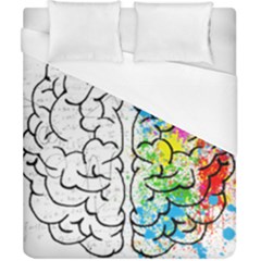 Brain-mind-psychology-idea-drawing Duvet Cover (california King Size) by Jancukart