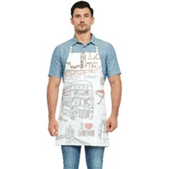 I Love London Drawing Kitchen Apron by Jancukart