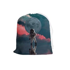 Astronaut-moon-space-nasa-planet Drawstring Pouch (large) by Jancukart