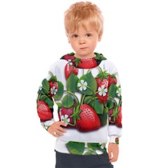 Strawberries-fruits-fruit-red Kids  Hooded Pullover by Jancukart