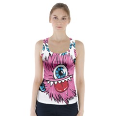 Monster-headphones-headset-listen Racer Back Sports Top by Jancukart