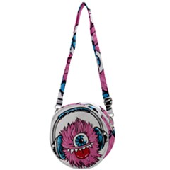 Monster-headphones-headset-listen Crossbody Circle Bag by Jancukart