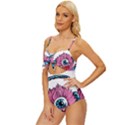 Monster-headphones-headset-listen Knot Front One-Piece Swimsuit View2
