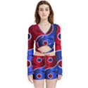 Yin Yang Eastern Asian Philosophy Velvet Wrap Crop Top and Shorts Set View1