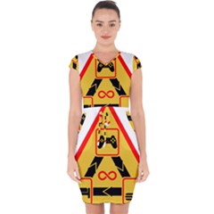 Gamer-geek-video-game-sign-fan Capsleeve Drawstring Dress  by Jancukart