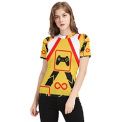 Gamer-geek-video-game-sign-fan Women s Short Sleeve Rash Guard by Jancukart