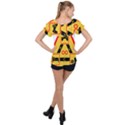 Gamer-geek-video-game-sign-fan Ruffle Collar Chiffon Blouse View2