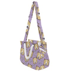 Corgi Pattern Rope Handles Shoulder Strap Bag by Sudhe