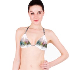 Drawing-watercolor-painting-city Bikini Top