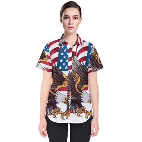 American-eagle- Clip-art Women s Short Sleeve Shirt by Jancukart