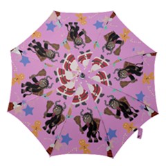 Pink Krampus Christmas Hook Handle Umbrellas (medium) by NerdySparkleGoth