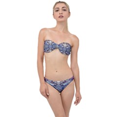 Abstract Pouring Classic Bandeau Bikini Set by kaleidomarblingart