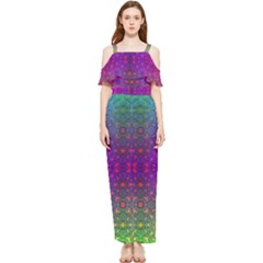 Stained Glass Draped Sleeveless Chiffon Jumpsuit by Thespacecampers