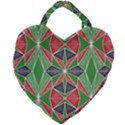 Abstract pattern geometric backgrounds  Giant Heart Shaped Tote View2