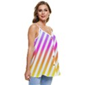 Abstract-lines-mockup-oblique Casual Spaghetti Strap Chiffon Top View3