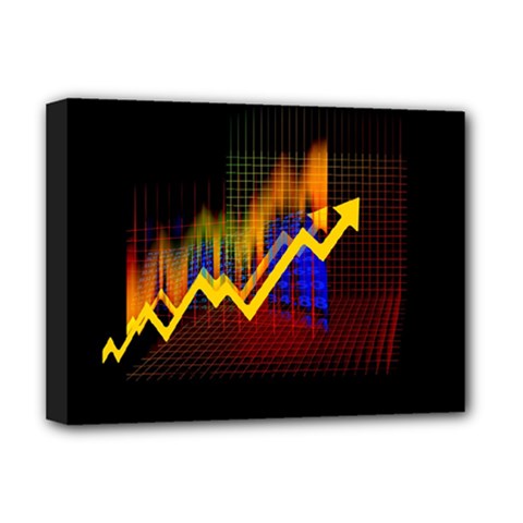 Logo-finance-economy-statistics Deluxe Canvas 16  X 12  (stretched)  by Jancukart