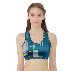 Amphisbaena Two Platform Dtn Node Vector File Sports Bra With Border by Sapixe