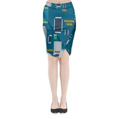 Amphisbaena Two Platform Dtn Node Vector File Midi Wrap Pencil Skirt by Sapixe