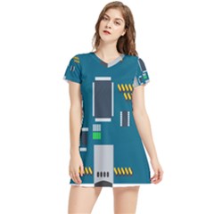 Amphisbaena Two Platform Dtn Node Vector File Women s Sports Skirt by Sapixe