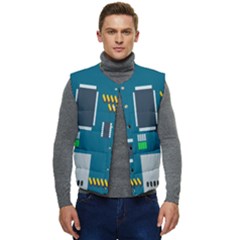 Amphisbaena Two Platform Dtn Node Vector File Men s Short Button Up Puffer Vest	 by Sapixe