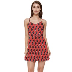 Glowing Leafs Short Frill Dress by Sparkle