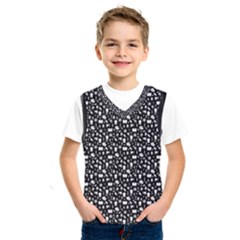 Small Bright White Halloween Motifs Skulls, Spells & Cats On Spooky Black  Kids  Basketball Tank Top by PodArtist