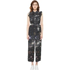 James Webb Space Telescope Deep Field Women s Frill Top Chiffon Jumpsuit by PodArtist