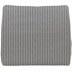 Soot Black And White Handpainted Houndstooth Check Watercolor Pattern Seat Cushion by PodArtist