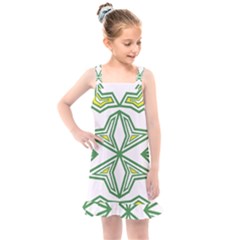 Abstract Pattern Geometric Backgrounds Kids  Overall Dress by Eskimos