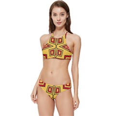 Abstract Pattern Geometric Backgrounds Banded Triangle Bikini Set by Eskimos