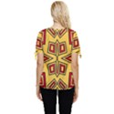 Abstract pattern geometric backgrounds Bow Sleeve Button Up Top View4