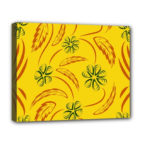 Folk Flowers Print Floral Pattern Ethnic Art Deluxe Canvas 20  X 16  (stretched) by Eskimos