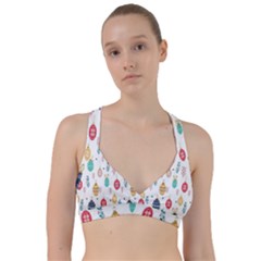 Seamless-pattern-cute-christmas-balls-shariki-igrushki-rozhd Sweetheart Sports Bra by nate14shop