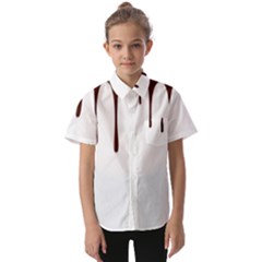 Illustration-chocolate-dropping-chocolate-background-vector Kids  Short Sleeve Shirt by nate14shop