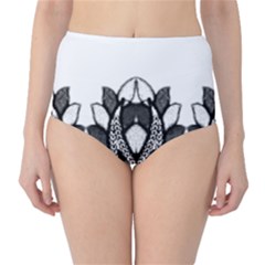 Im Fourth Dimension Black White Classic High-waist Bikini Bottoms by imanmulyana