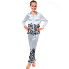 Im Fourth Dimension Black White Kid s Satin Long Sleeve Pajamas Set by imanmulyana