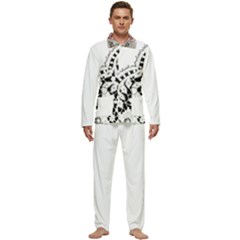 Im Fourth Dimension Black White 3 Men s Long Sleeve Velvet Pocket Pajamas Set by imanmulyana