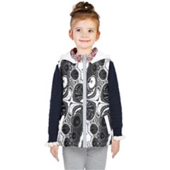 Im Fourth Dimension Black White 4 Kids  Hooded Puffer Vest by imanmulyana