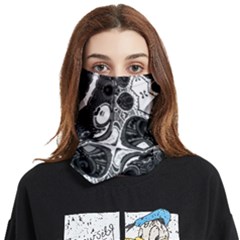Im Fourth Dimension Black White 4 Face Covering Bandana (two Sides) by imanmulyana