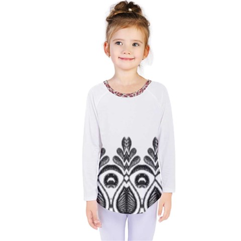 Im Fourth Dimension Black White 5 Kids  Long Sleeve Tee by imanmulyana